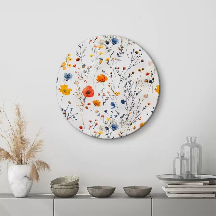 murales de pared Composición floral con amapolas y otras flores silvestres r40959