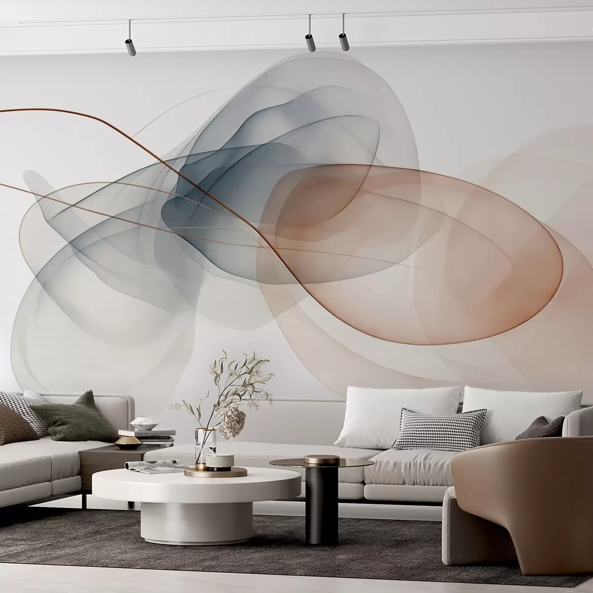 murales de pared Abstracción de líneas y manchas w02732