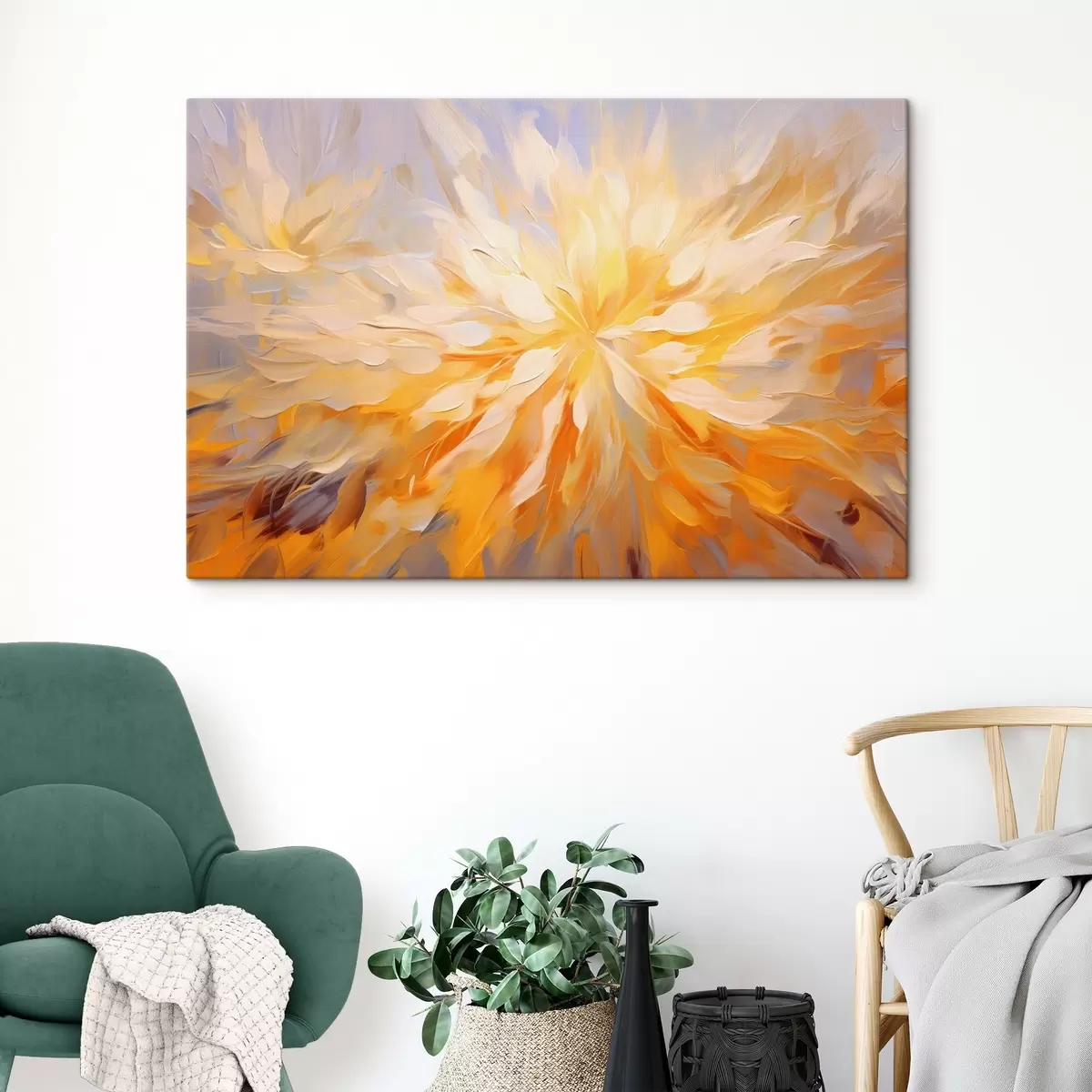 murales de pared Gran flor abstracta s42184