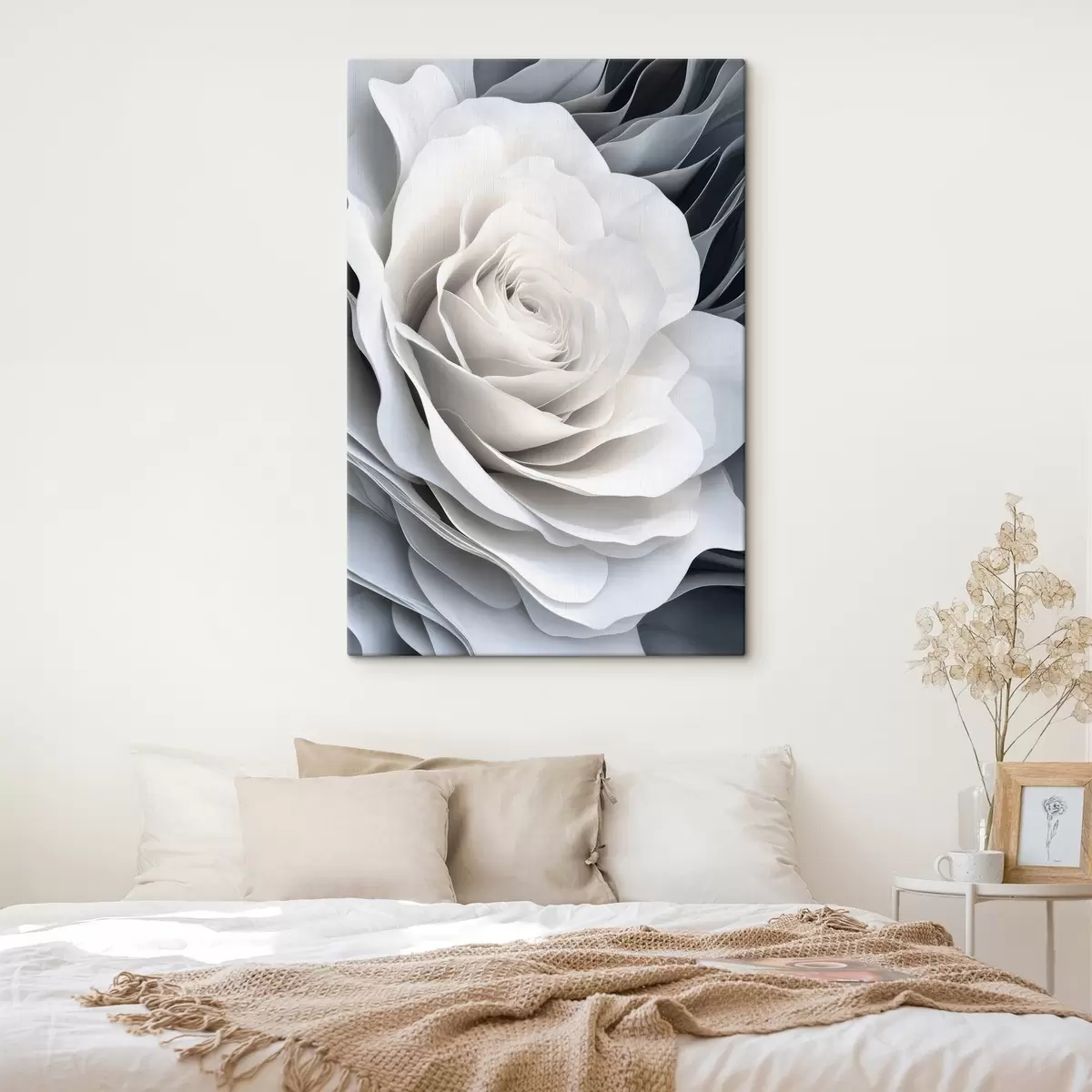 murales de pared Rosa blanca s42187