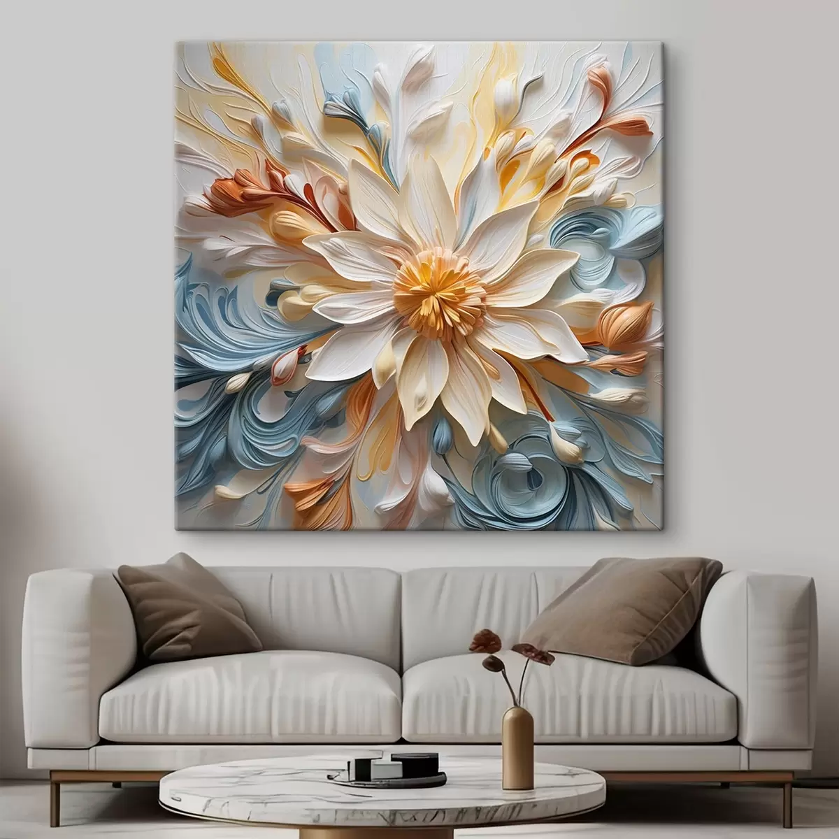 murales de pared Abstracción floral, modelado de imitación s42188