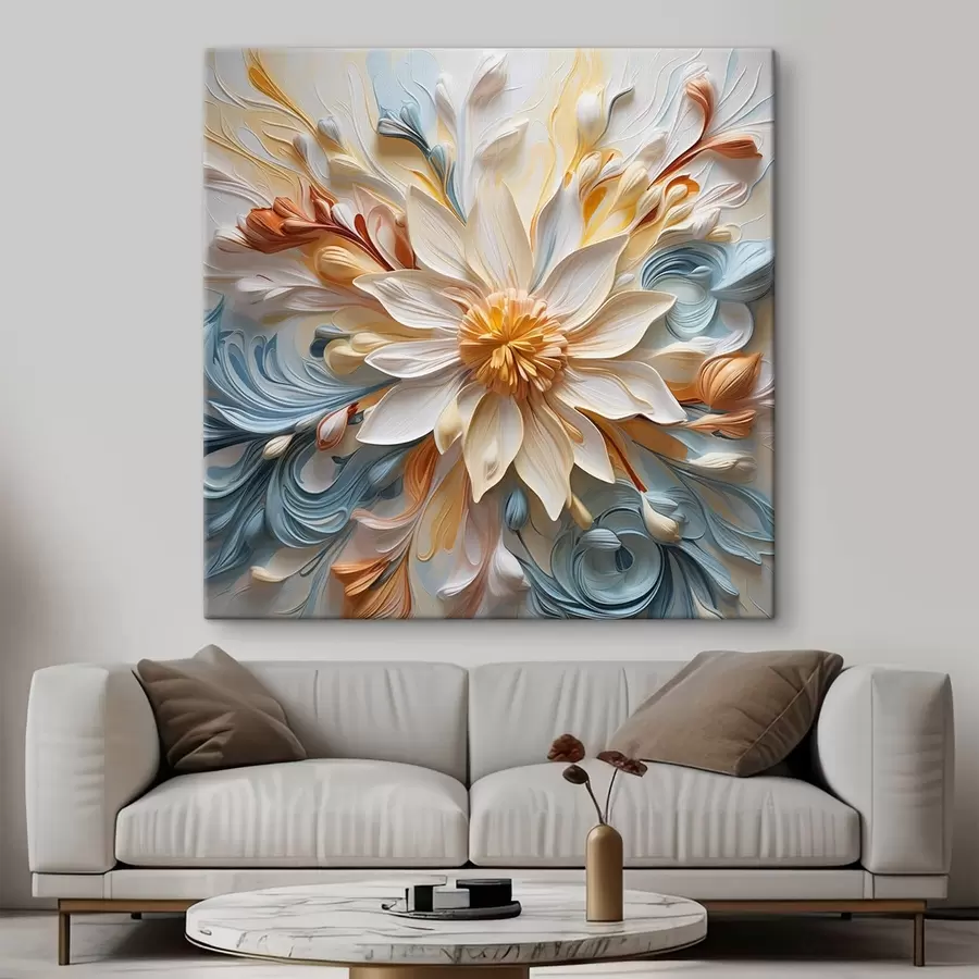 murales de pared Abstracción floral, modelado de imitación s42188