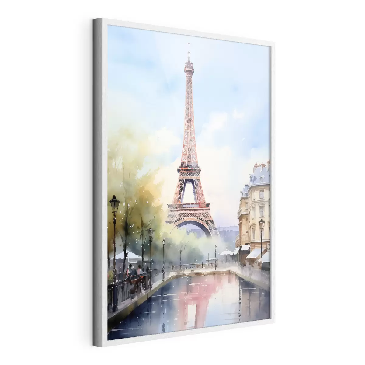 Poster Vista de París en estilo acuarela f42192