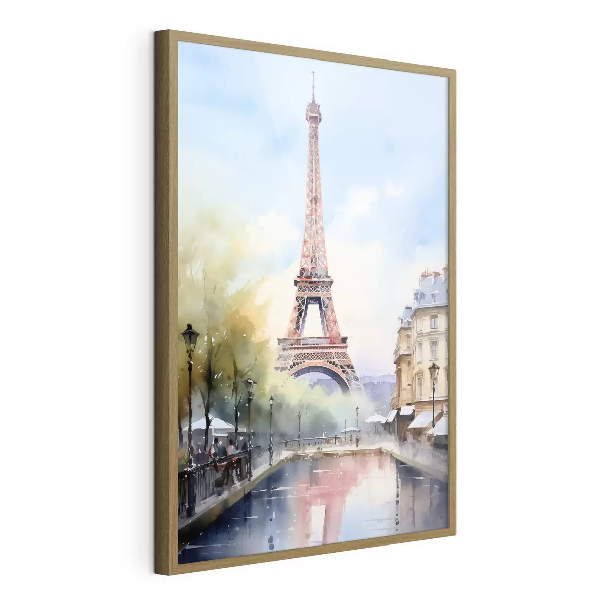 Poster Vista de París en estilo acuarela f42192