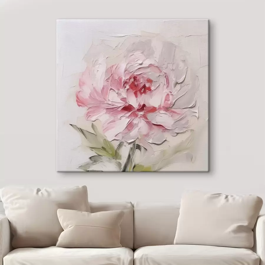 murales de pared Flor de peonía rosa s42336