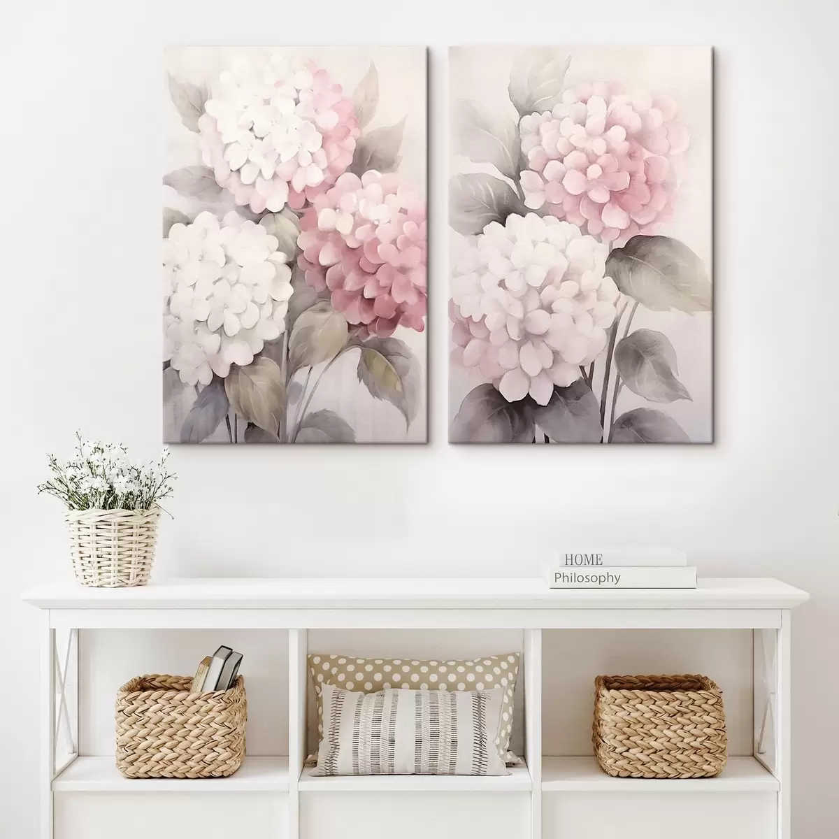 murales de pared Delicadas hortensias m00400