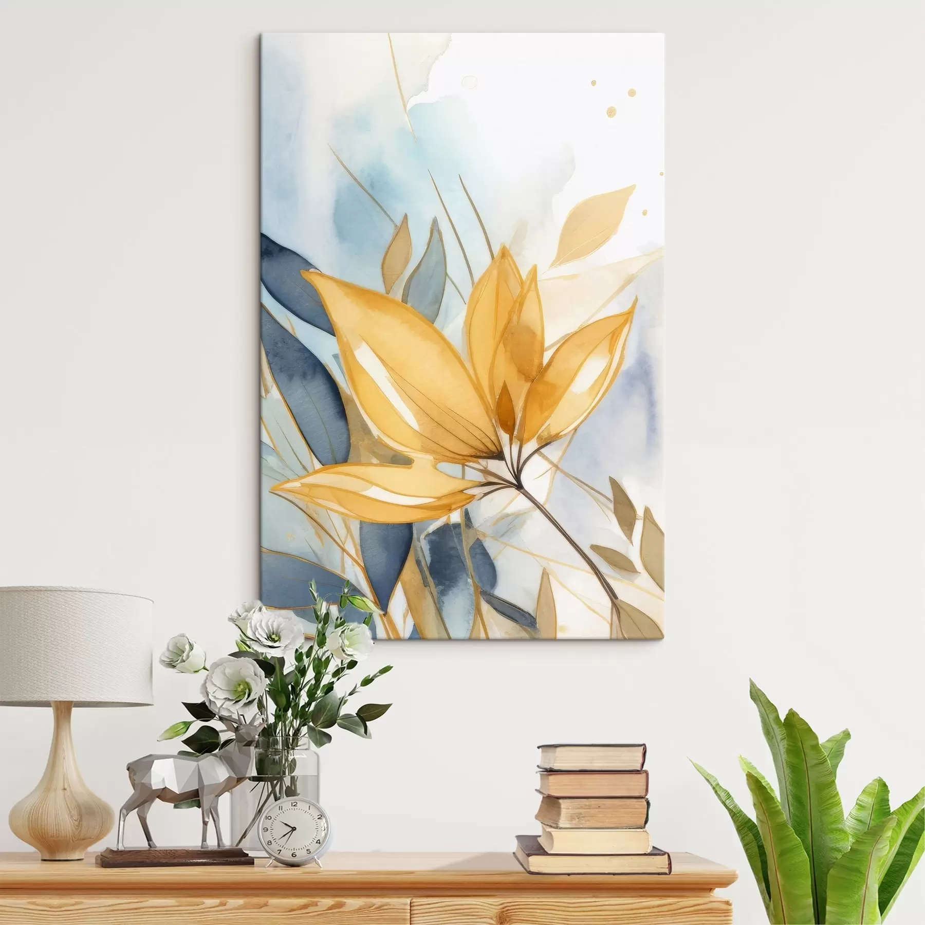 murales de pared Flores abstractas en acuarela s42387