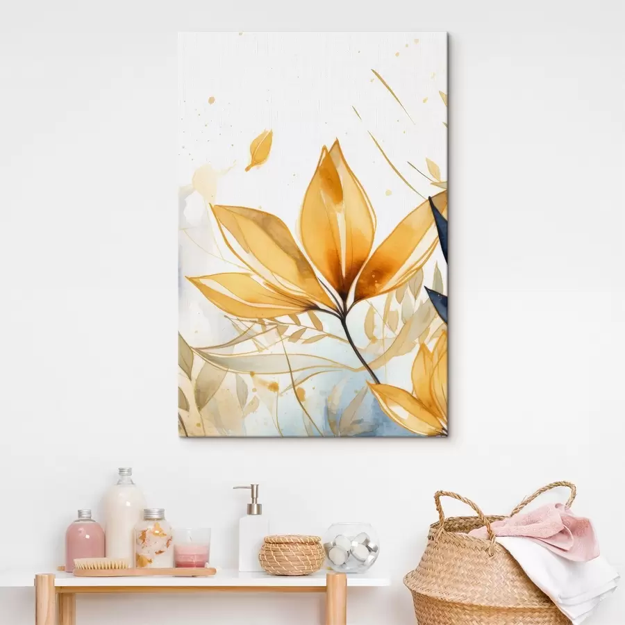 murales de pared Flor. imitación acuarela s42391