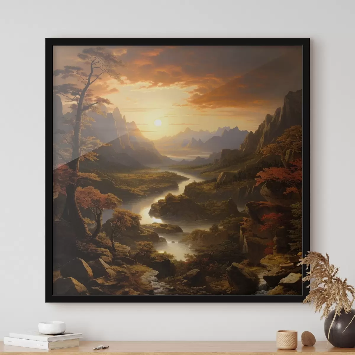 Poster Amanecer en las montañas f42385