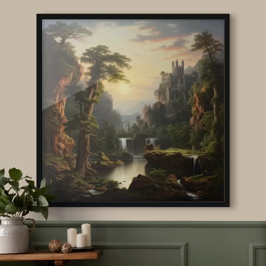 murales de pared Cascada en la montaña f42386