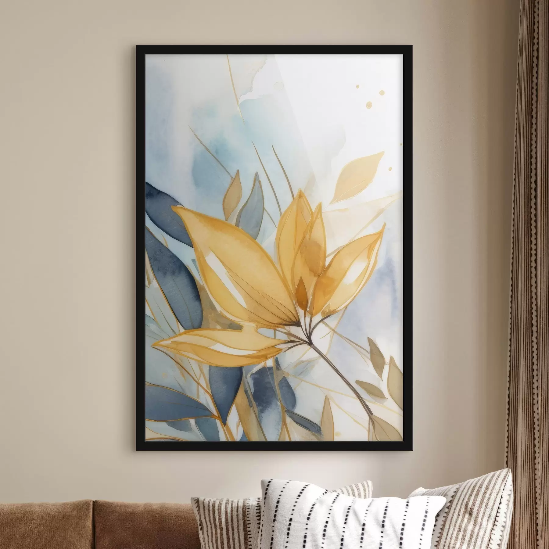 murales de pared Flores abstractas en acuarela f42387