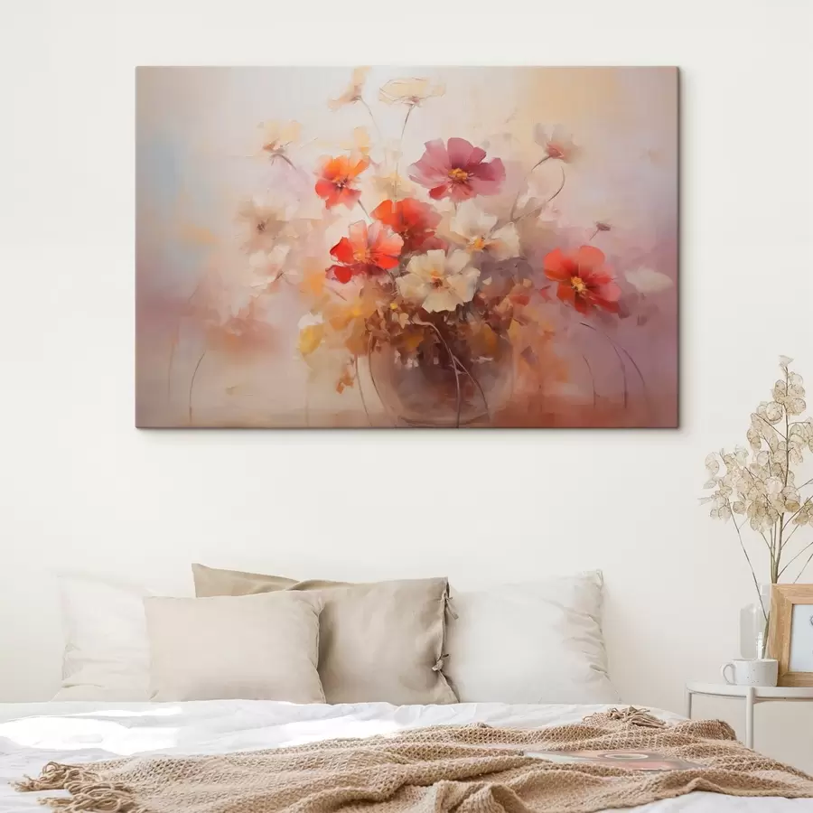 murales de pared Flores en un jarrón imitación de pintura s42413