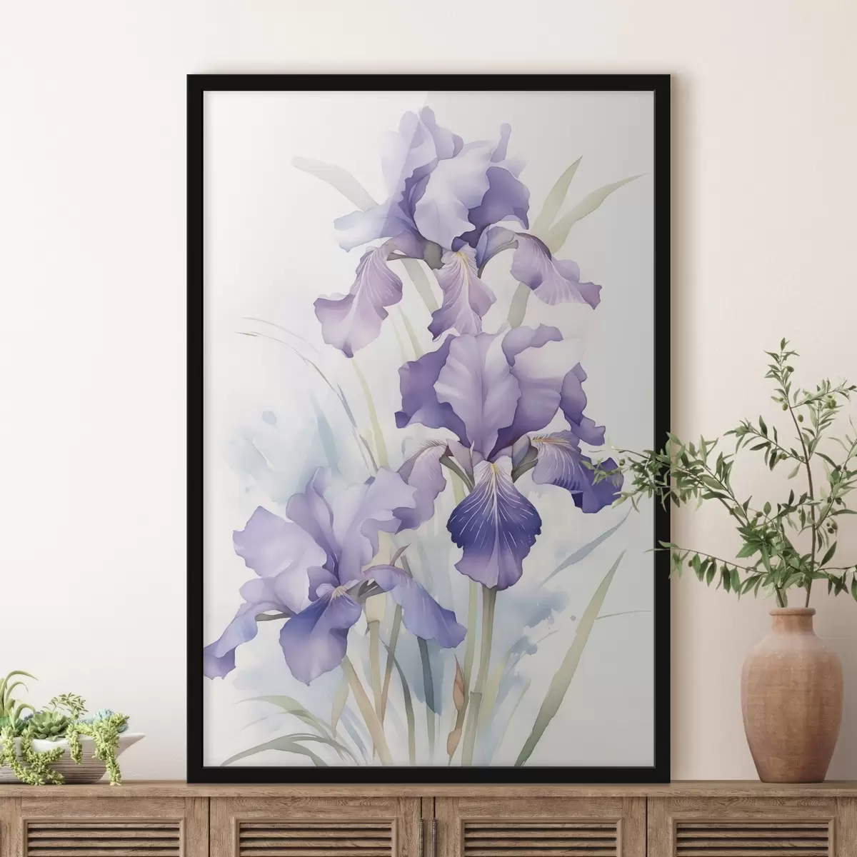 Poster Iris imitación acuarela f42414