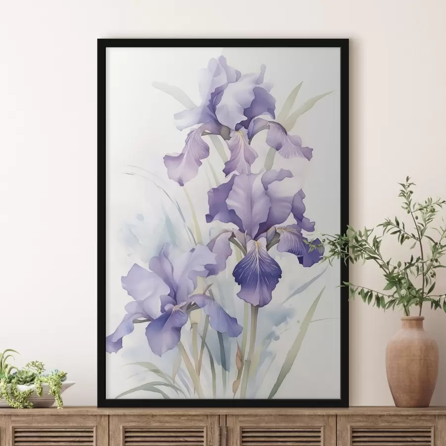 murales de pared Iris imitación acuarela f42414