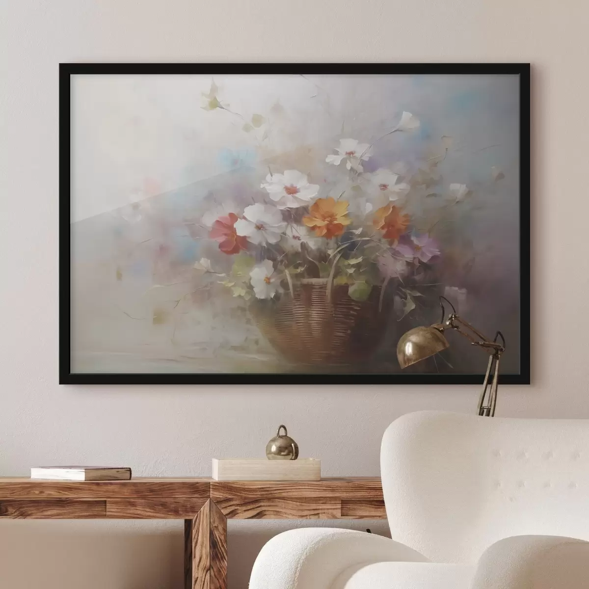 Poster Pintura imitación flores silvestres f42420