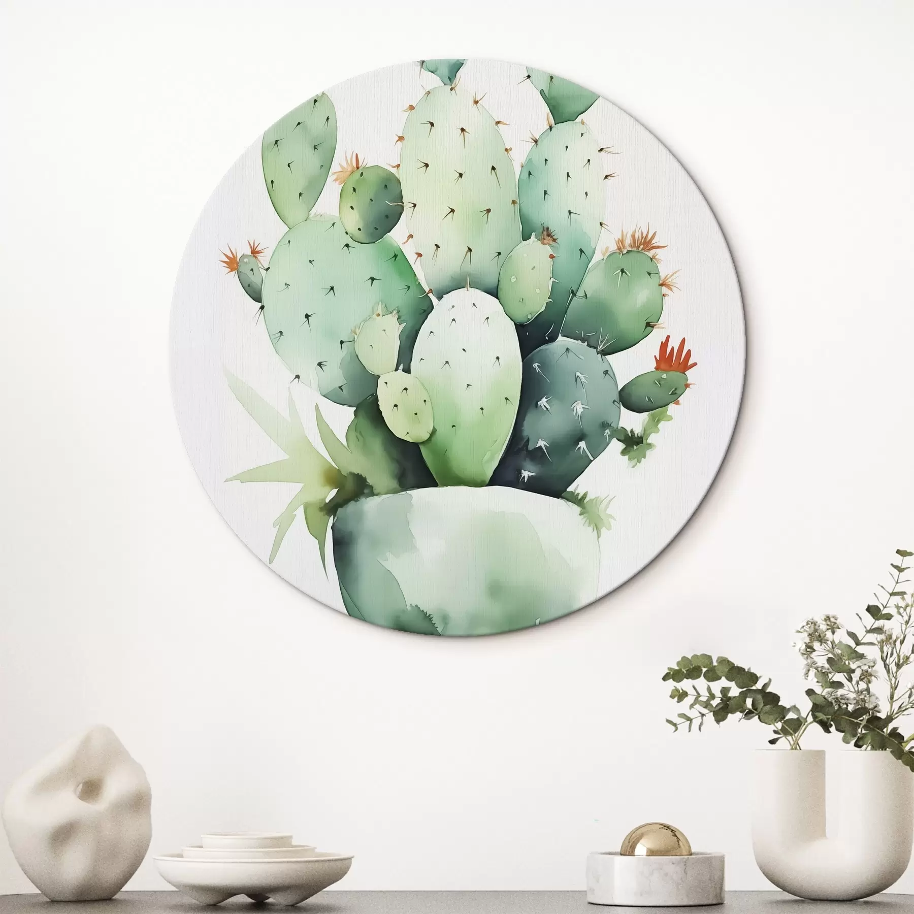 murales de pared Acuarela húmeda imitación cactus r42410