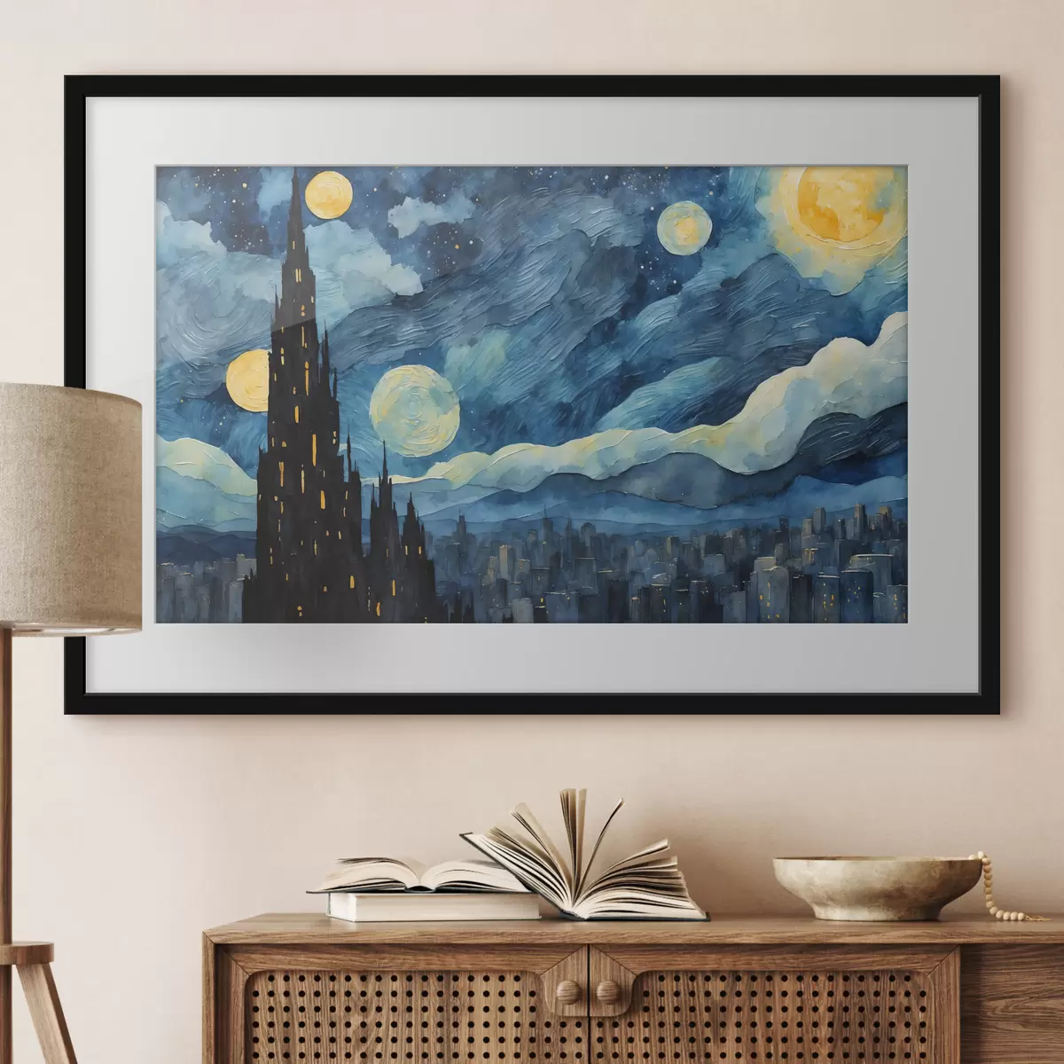 Poster Estrellas sobre sueño urbano f42268