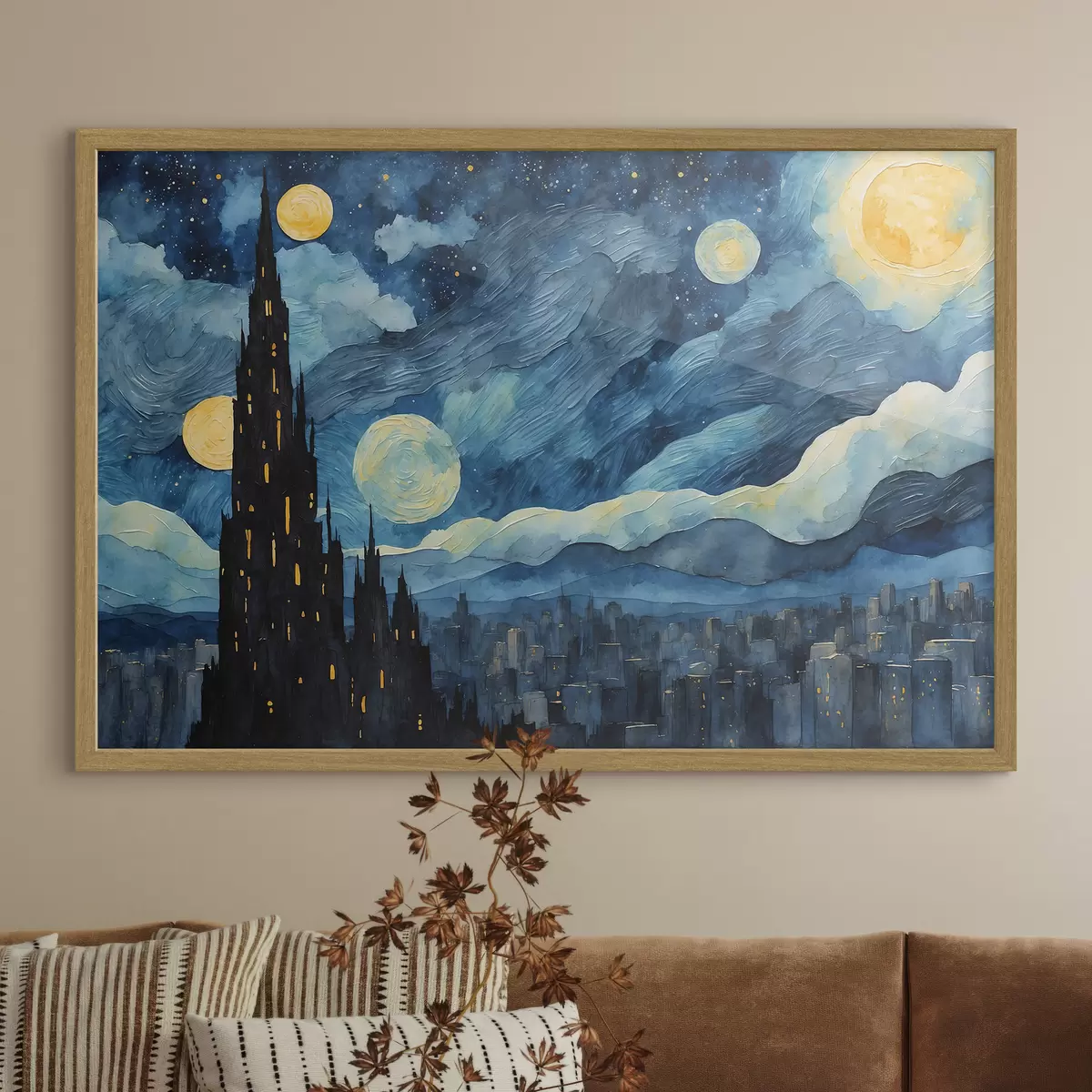 Poster Estrellas sobre sueño urbano f42268