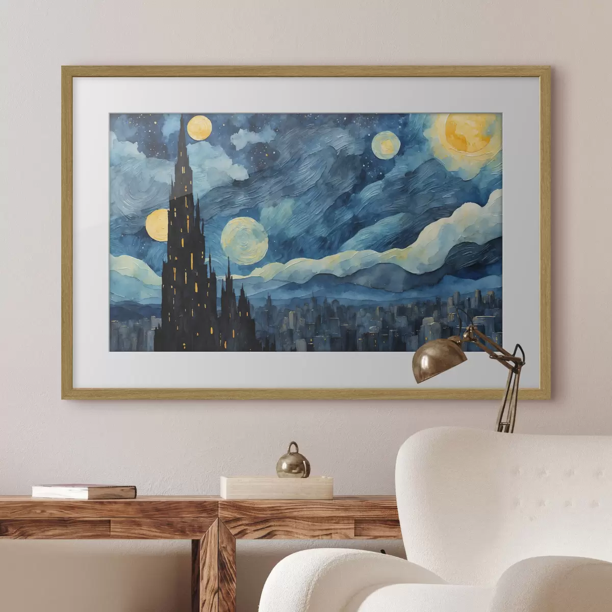 Poster Estrellas sobre sueño urbano f42268