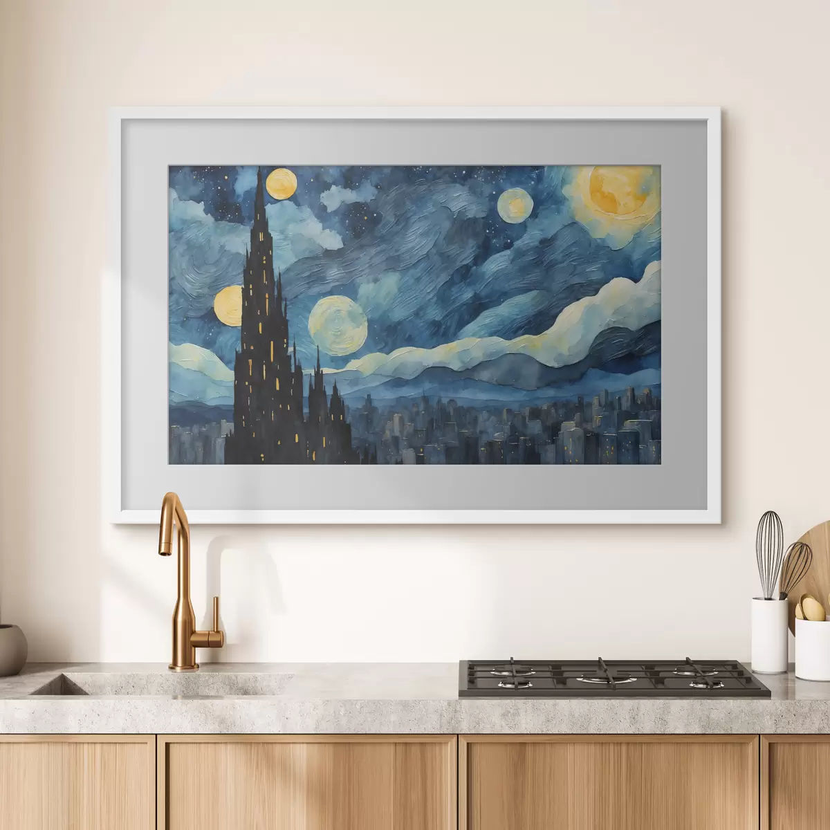 Poster Estrellas sobre sueño urbano f42268