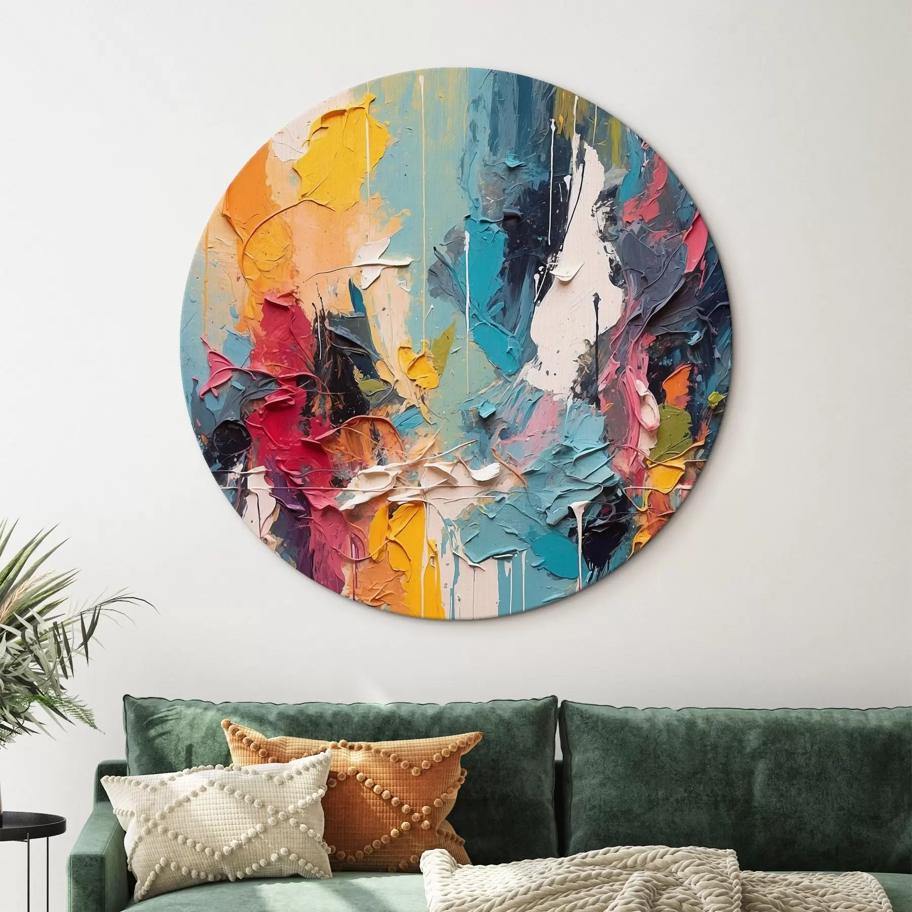 murales de pared Pintura abstracta multicolor al óleo r42256