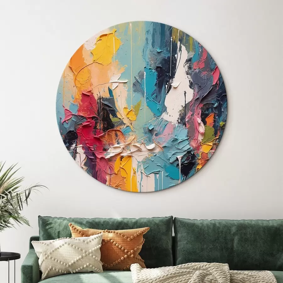 murales de pared Pintura abstracta multicolor al óleo r42256