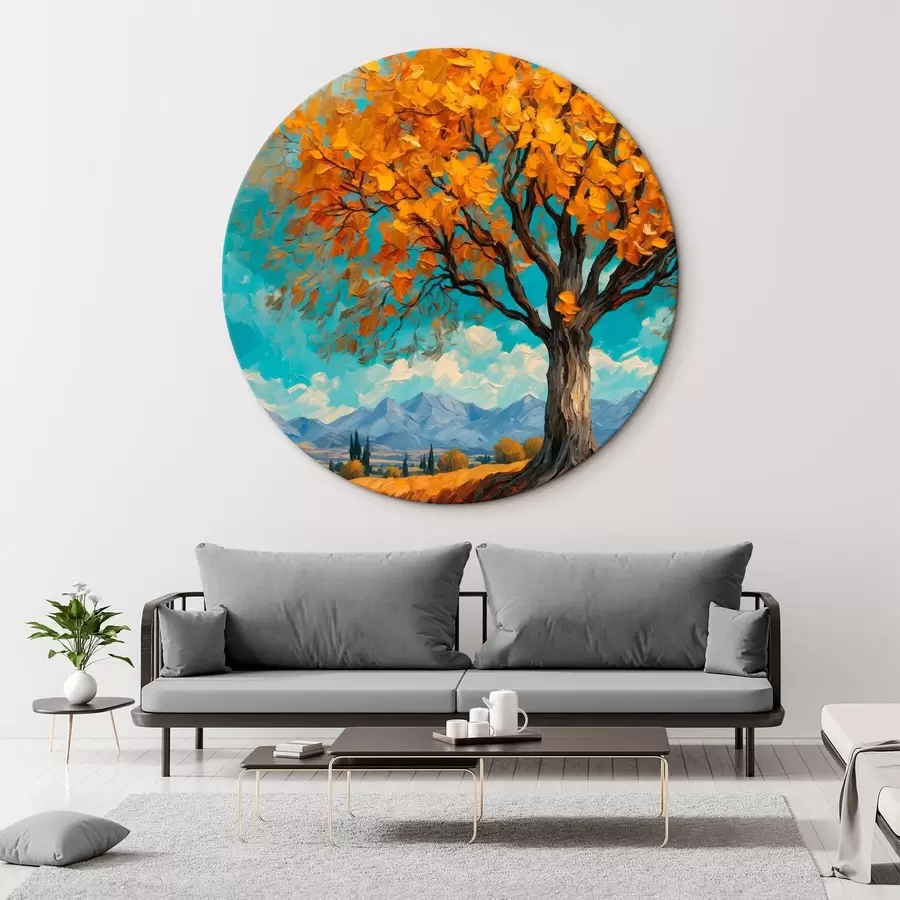 murales de pared Árbol en lo alto de una colina r42263