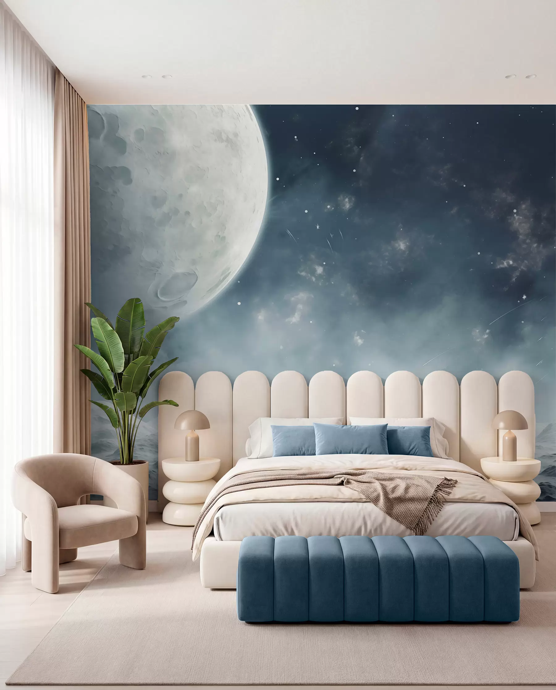 murales de pared Paisaje lunar abstracto w02797