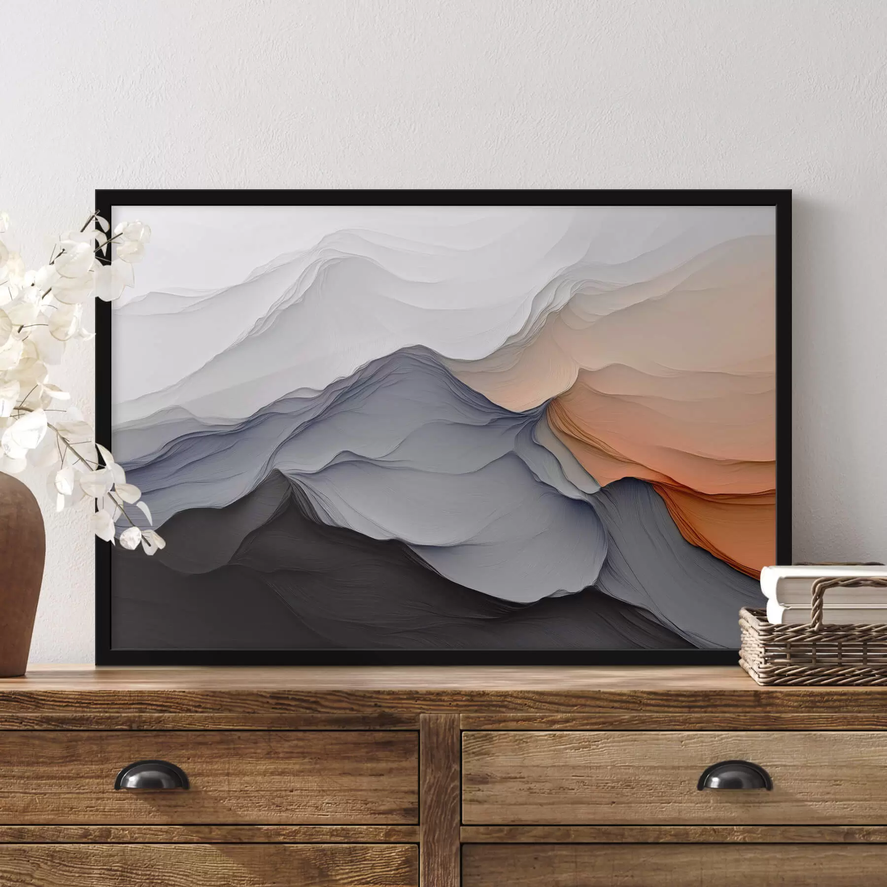 murales de pared Abstracción con imitación de montañas f42457