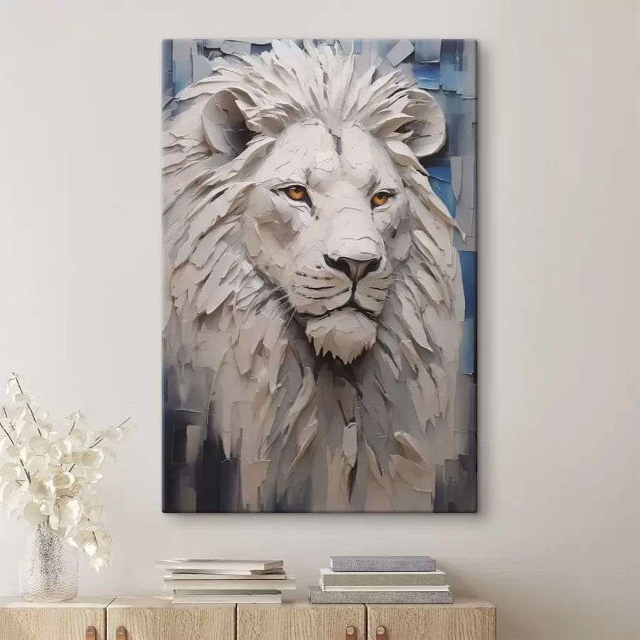 murales de pared Pintura imitación león s42468