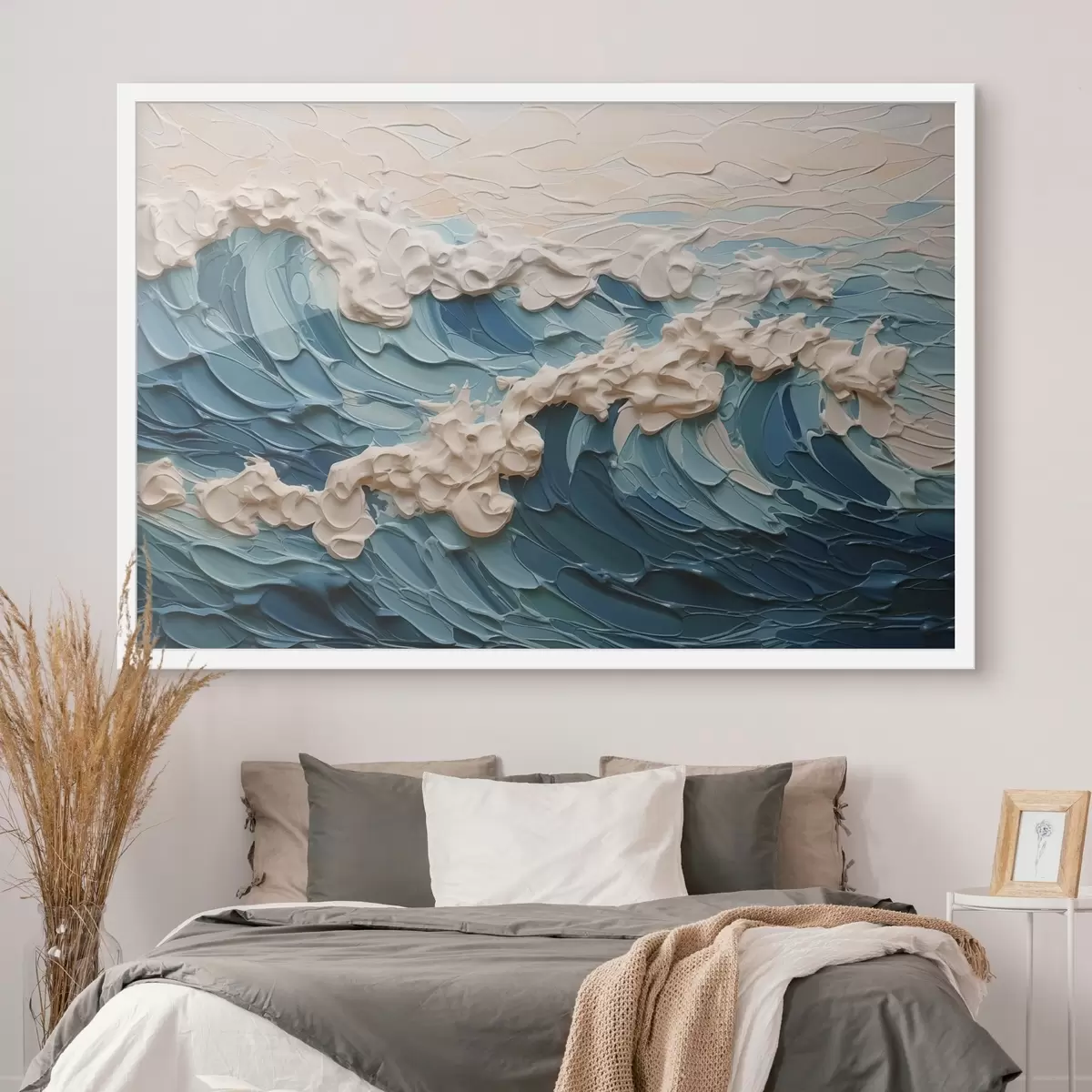 Poster Ondas abstractas imitación de pinceladas f42470