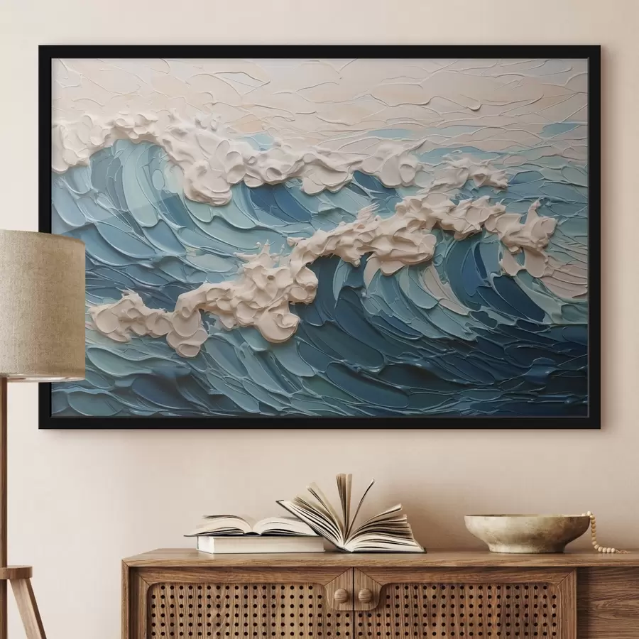 murales de pared Ondas abstractas imitación de pinceladas f42470