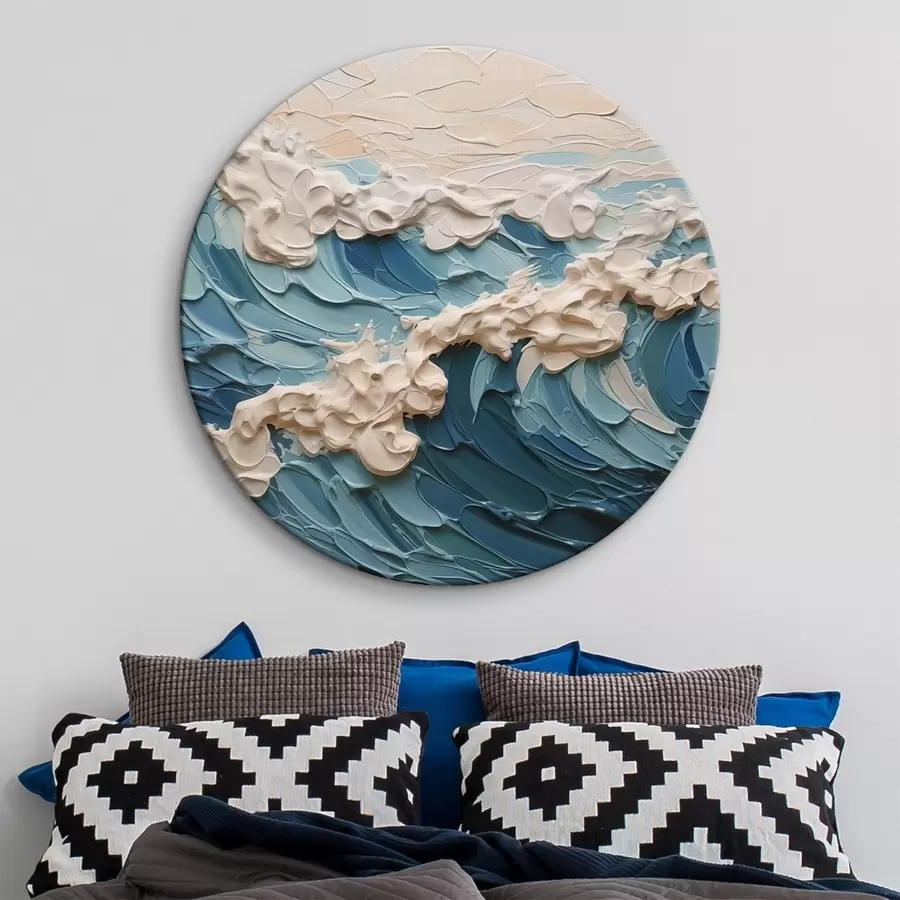 murales de pared Ondas abstractas imitación de pinceladas r42470