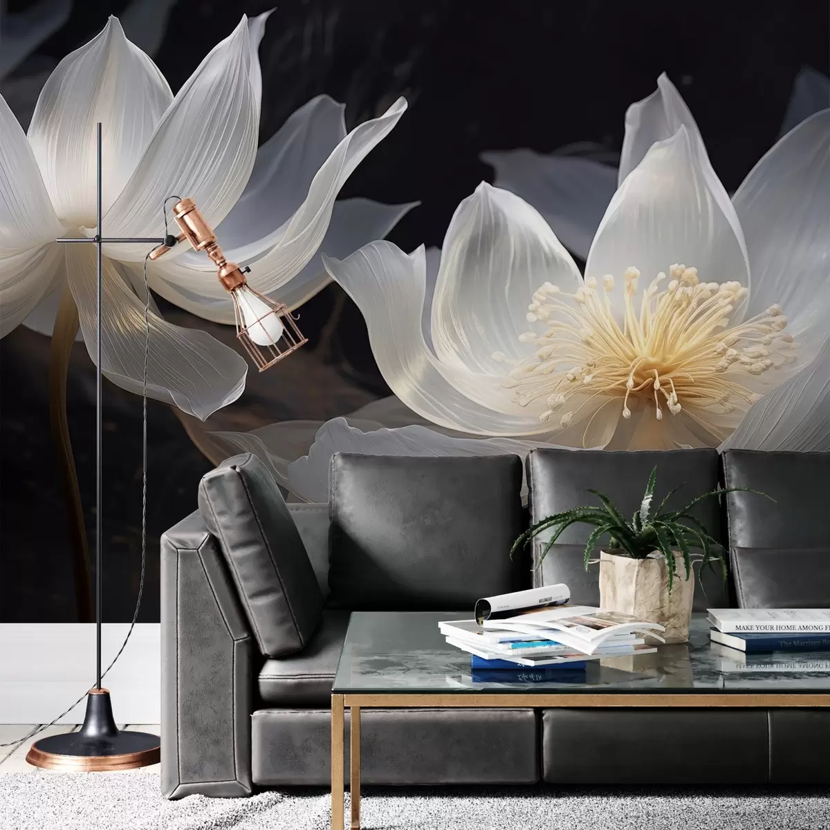 murales de pared Exuberantes flores preciosas w02846