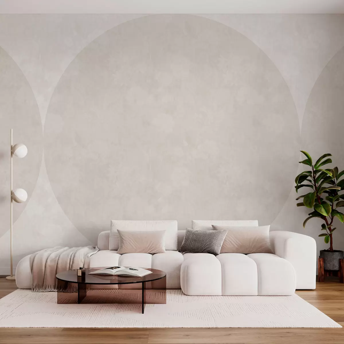 murales de pared Geometría minimalista círculos w02831v1