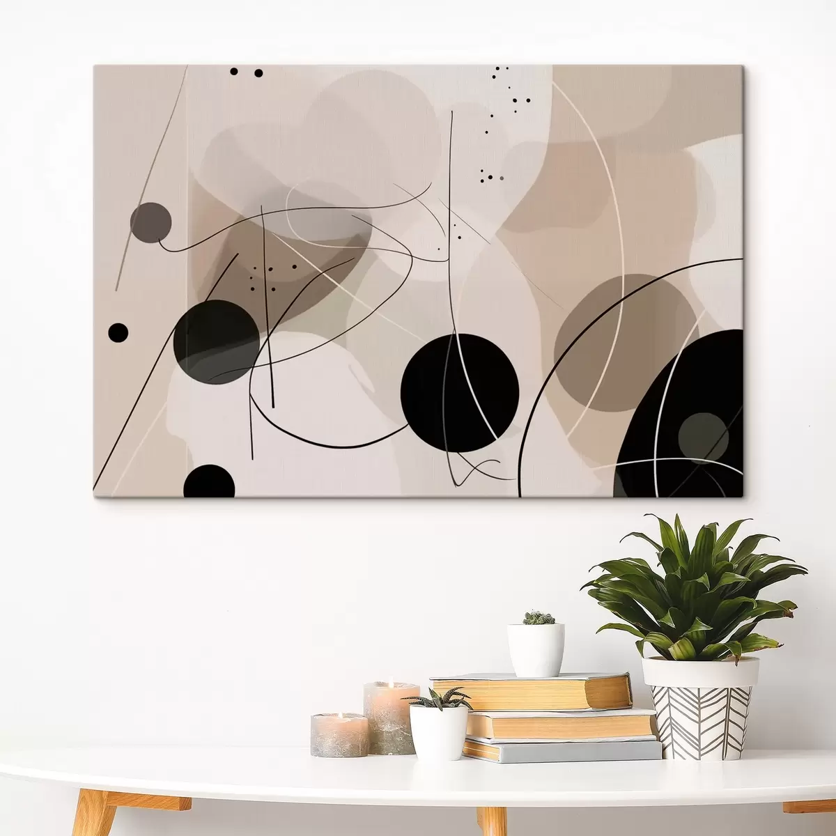 murales de pared Composición abstracta con formas y líneas geométricas s42475