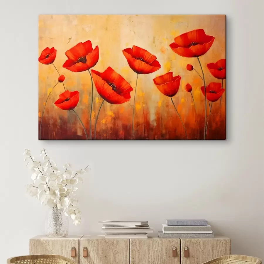 murales de pared Amapolas rojas s42483