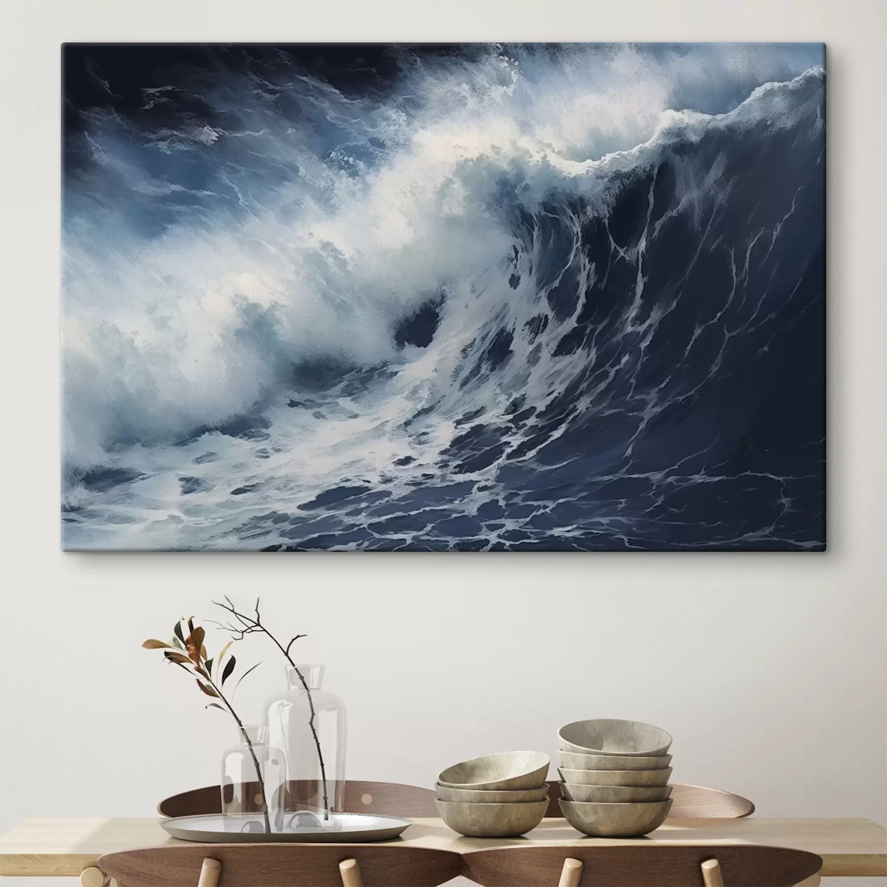 murales de pared Tormentosa ola oceánica s42487