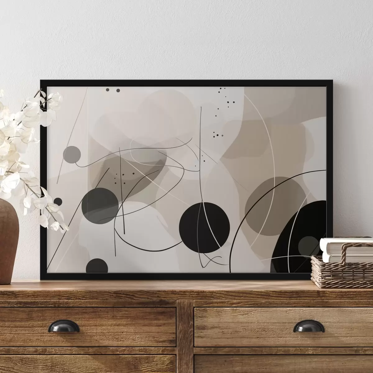 Poster Composición abstracta con formas y líneas geométricas f42475