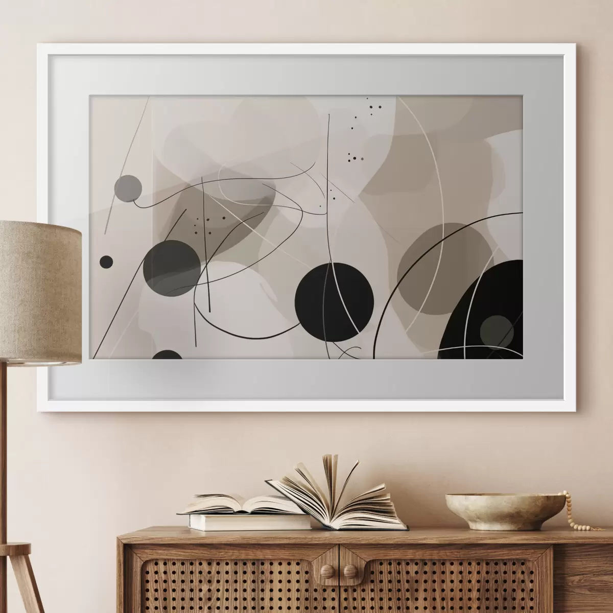 Poster Composición abstracta con formas y líneas geométricas f42475