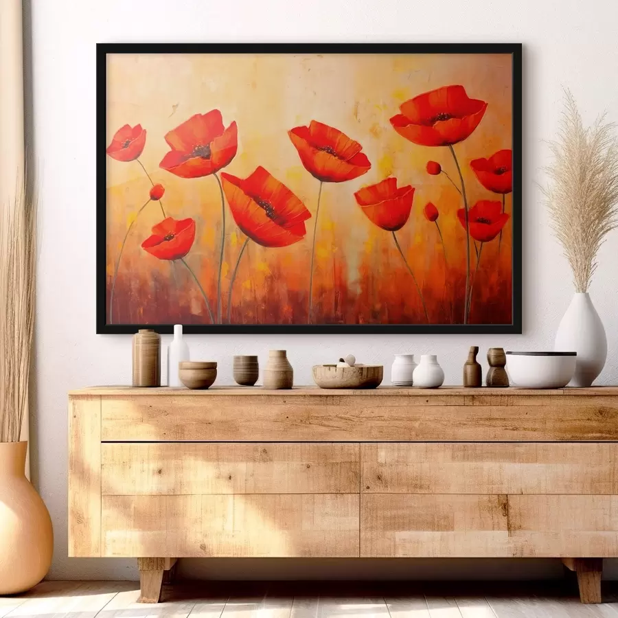 murales de pared Amapolas rojas f42483