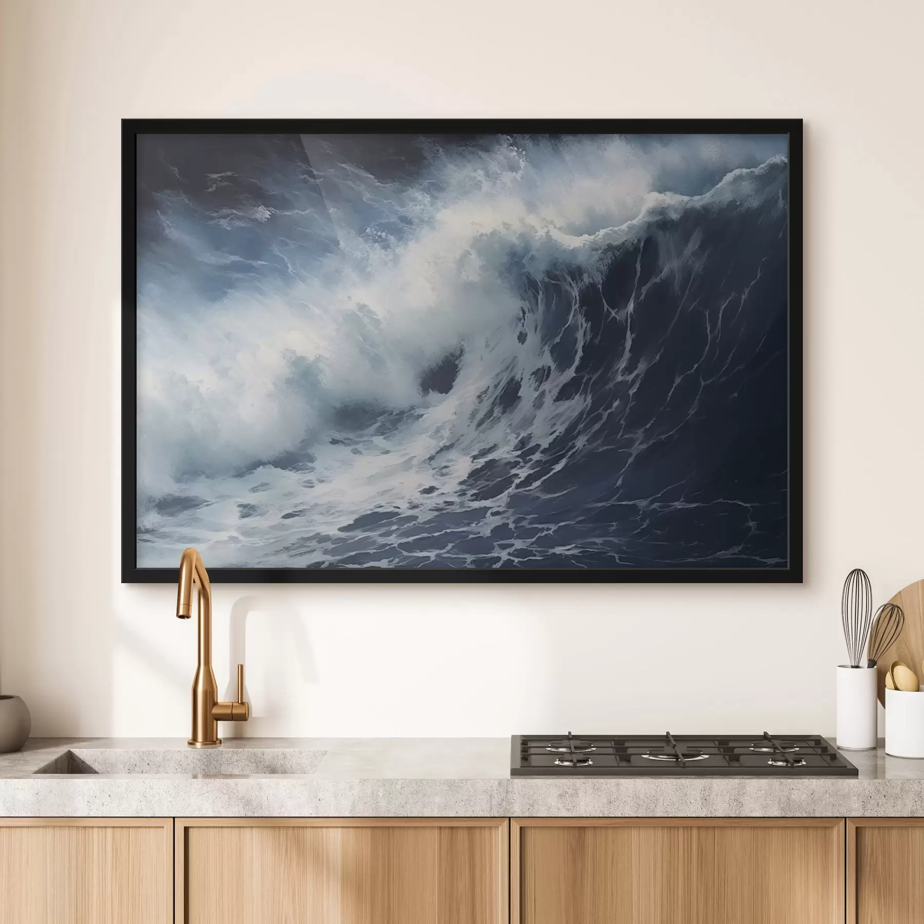 murales de pared Tormentosa ola oceánica f42487