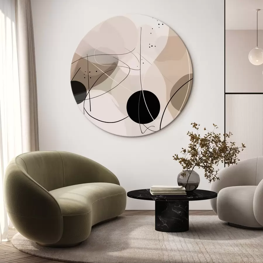 murales de pared Composición abstracta con formas y líneas geométricas r42475