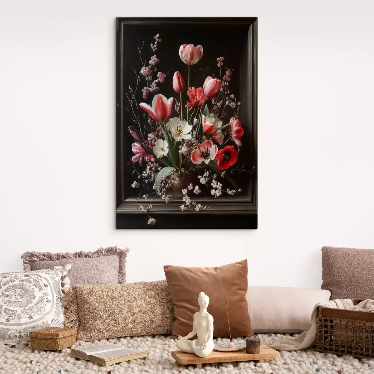 murales de pared Ramo de flores sobre fondo oscuro s42499