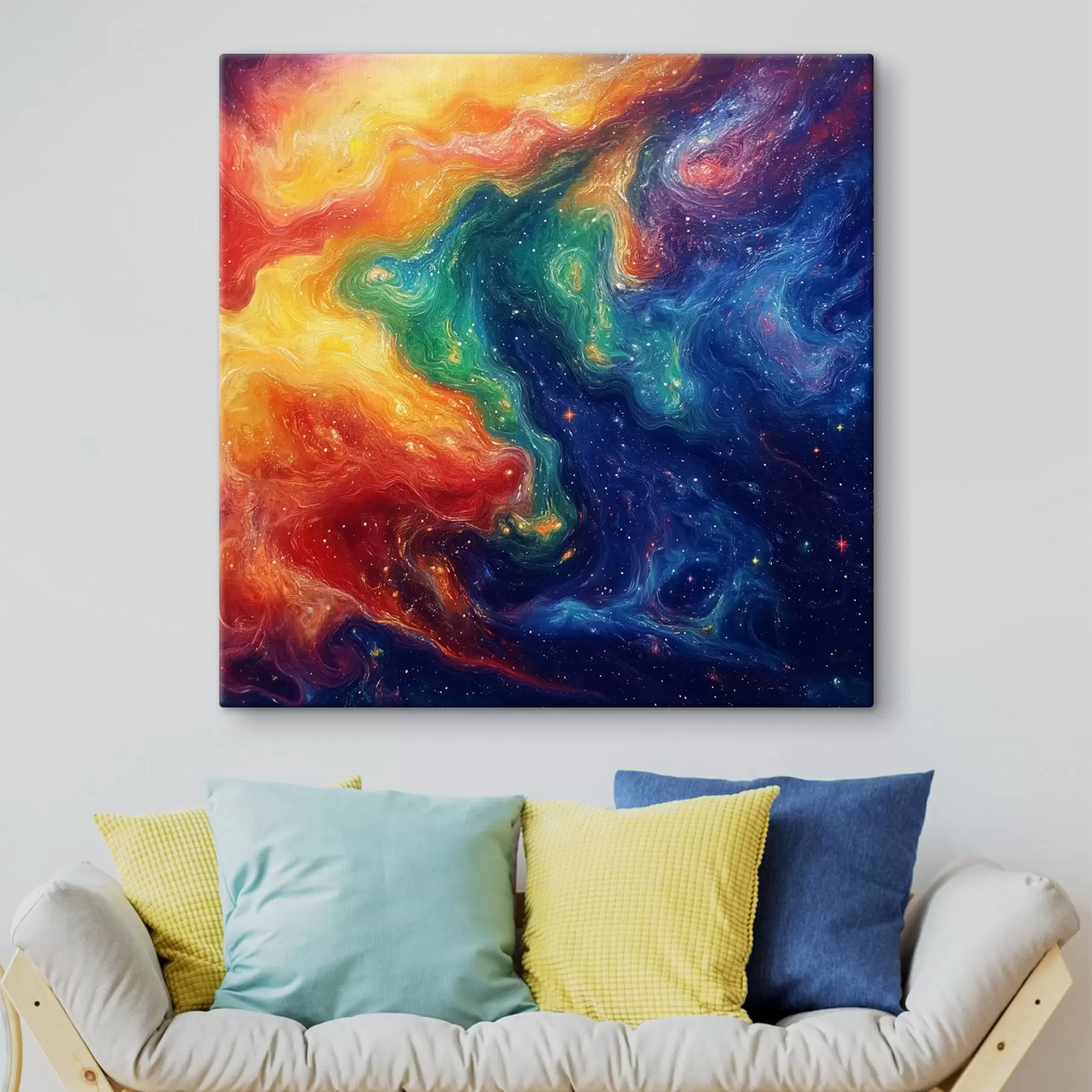 murales de pared Abstracción en colores vivos s42507