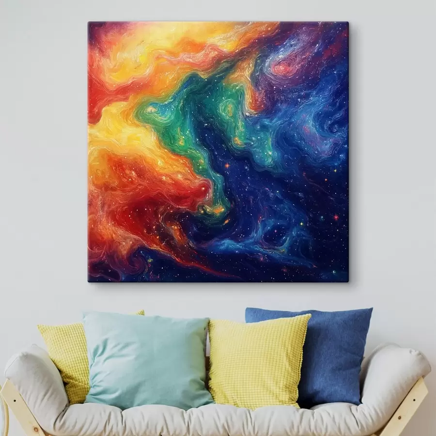 murales de pared Abstracción en colores vivos s42507