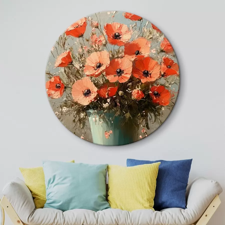 murales de pared Ramo de amapolas rojas r42492