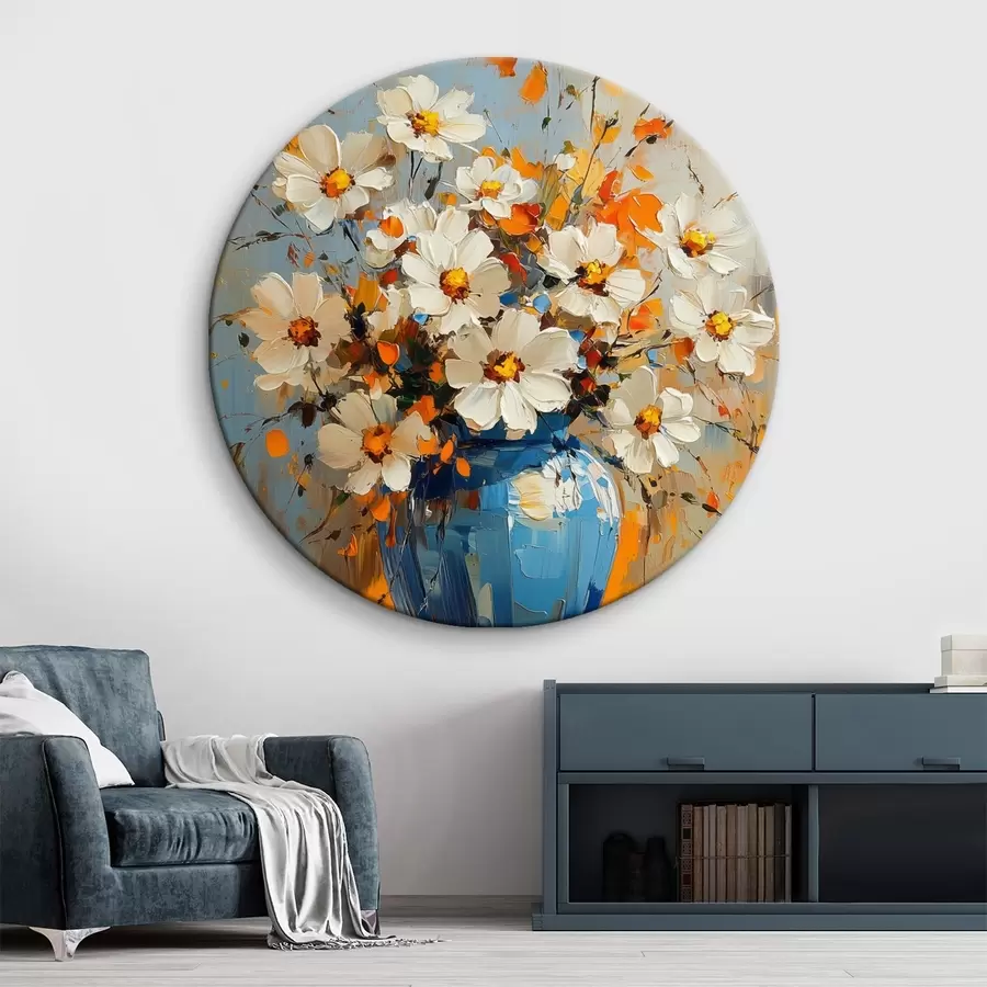 murales de pared Ramo de margaritas en un jarrón r42493
