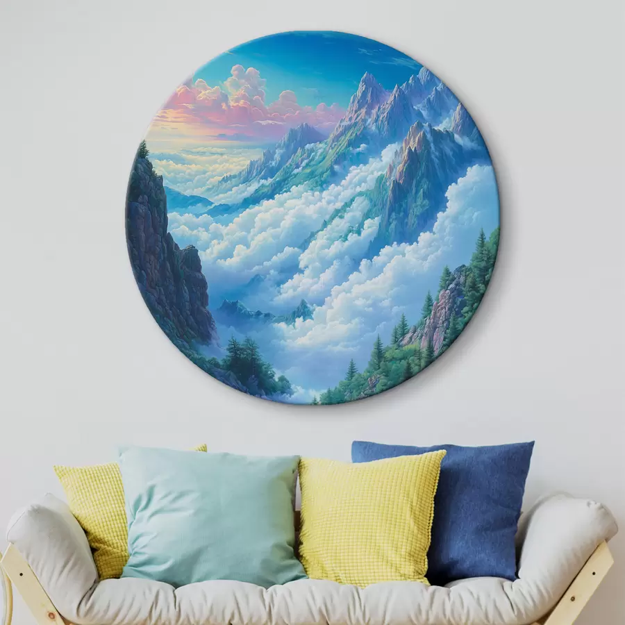 murales de pared Montañas en las nubes r42509