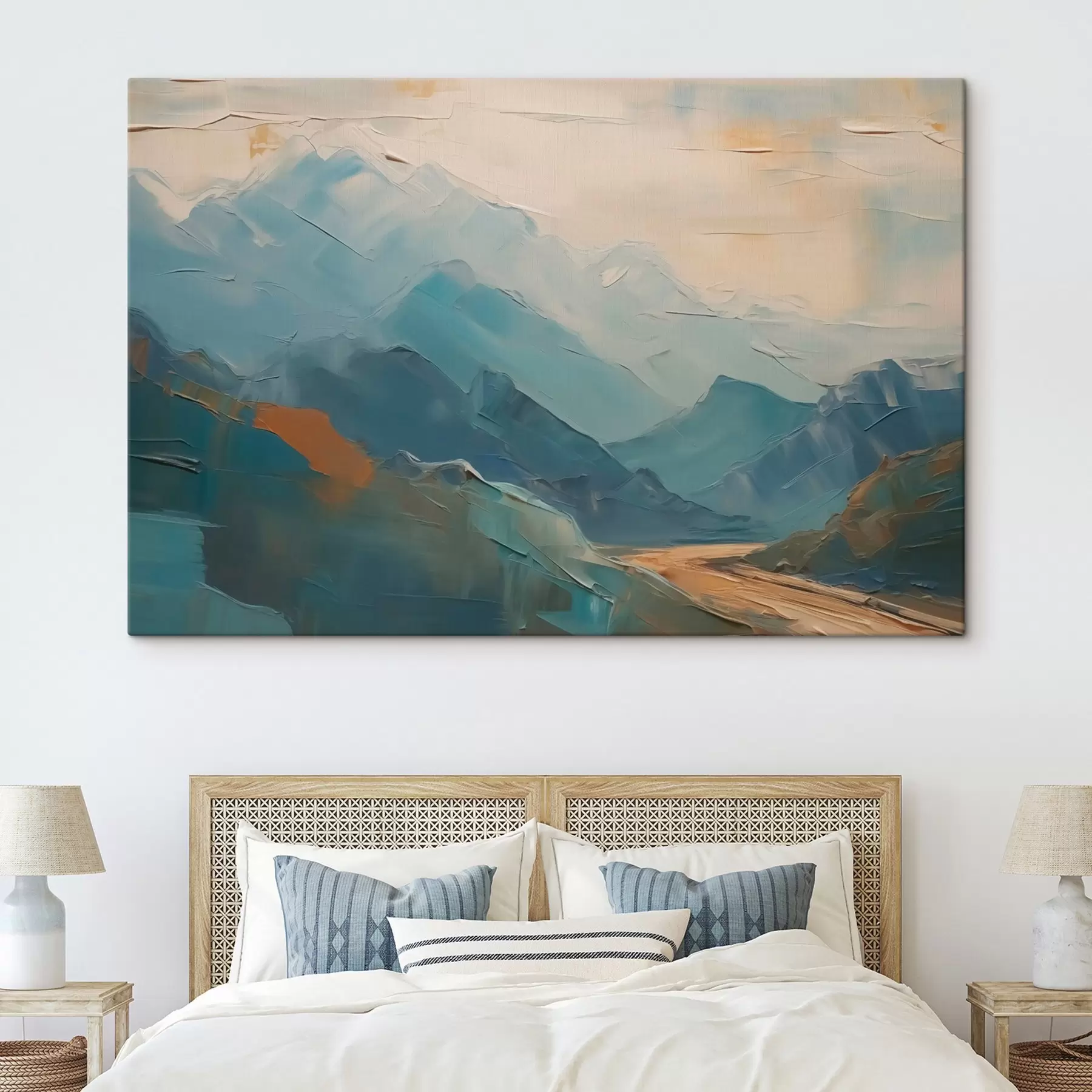 murales de pared Montañas abstracción imitación pinceladas s42592